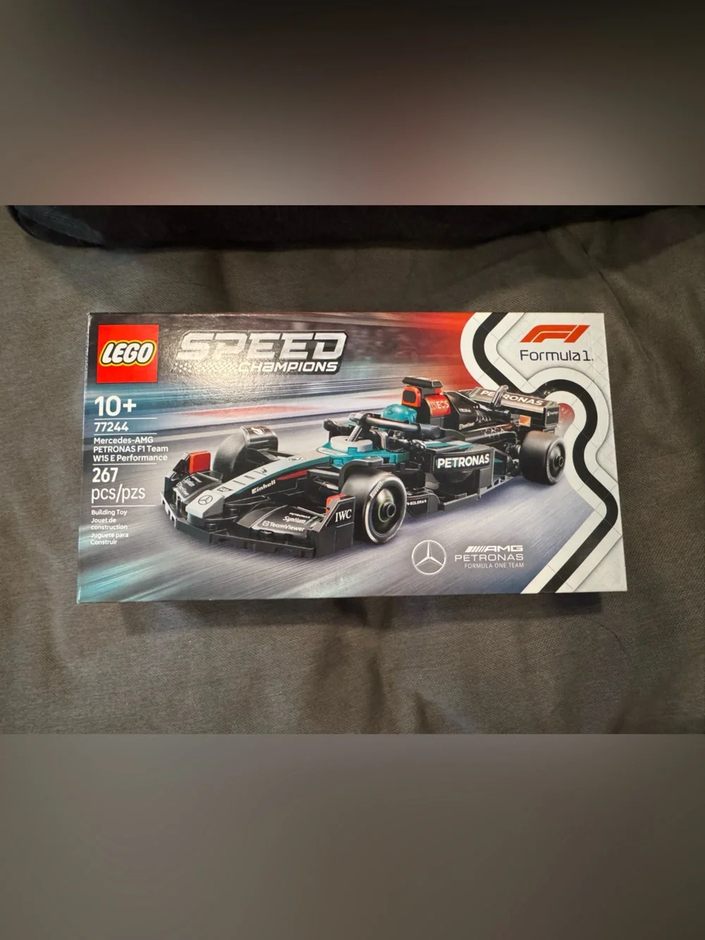 Lego Speed Champions Black & Teal Formula 1 Racing Car